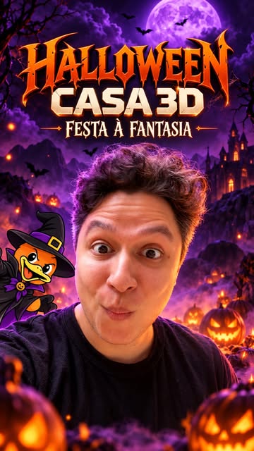 Capa do Reel de Halloween da Casa 3D