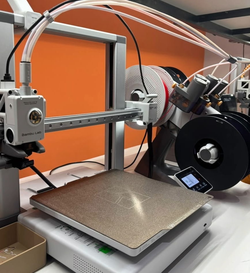 Impressora Bambu Lab em operação na Casa 3D