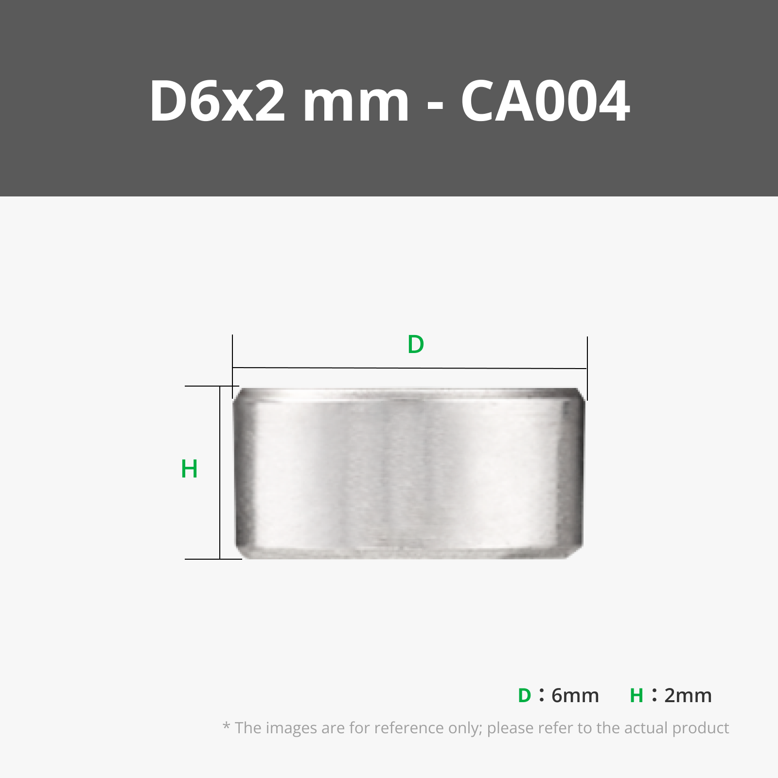 Ímã de neodímio 6 × 2 mm — 20 unidades