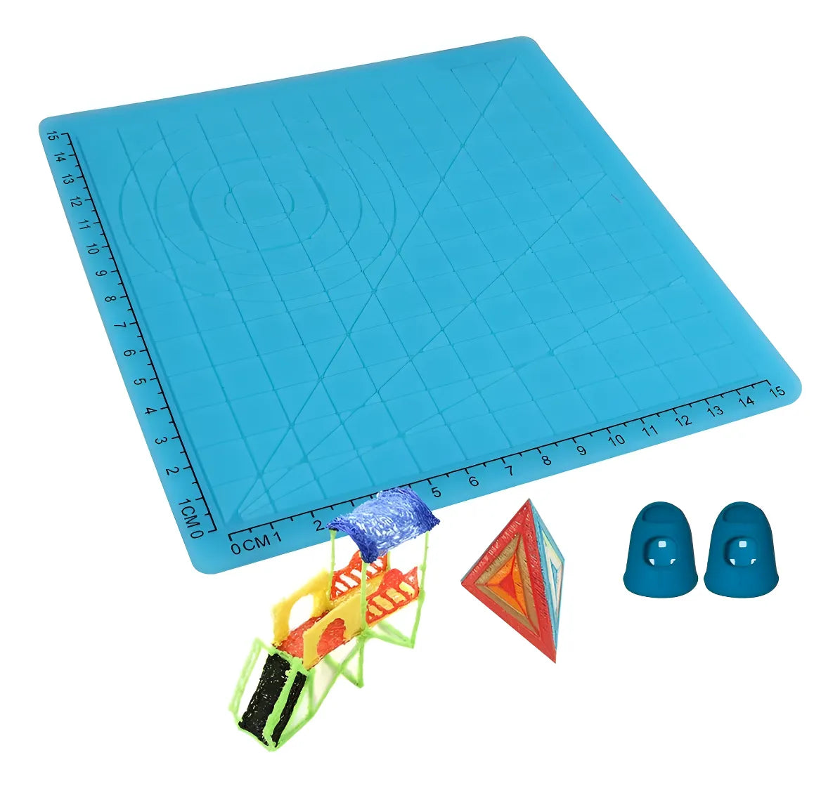 Tapete de silicone para caneta 3D azul