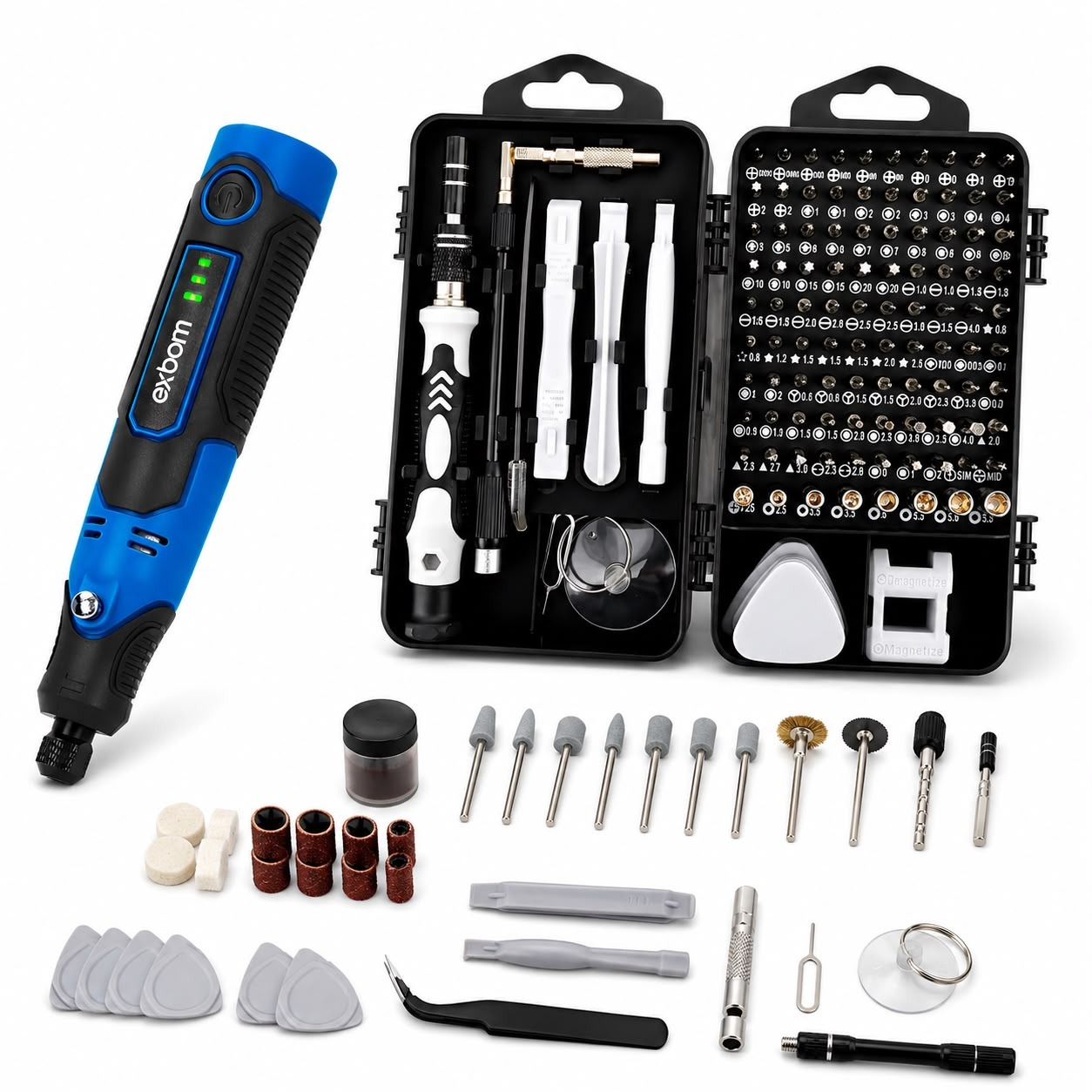 Kit retífica portátil 117 em 1