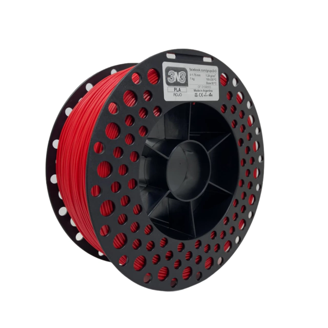 Filamento Dynalabs 3N3 PLA Vermelho 1 kg