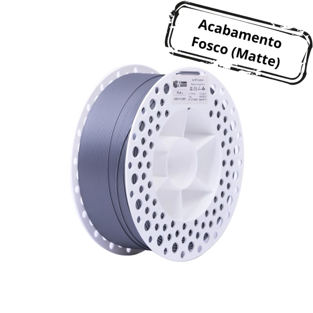 Filamento Dynalabs 3NMAX PLA+ Matte Cinza Prata 1 kg