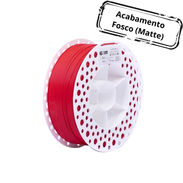 Filamento Dynalabs 3NMAX PLA+ Matte Vermelho 1 kg