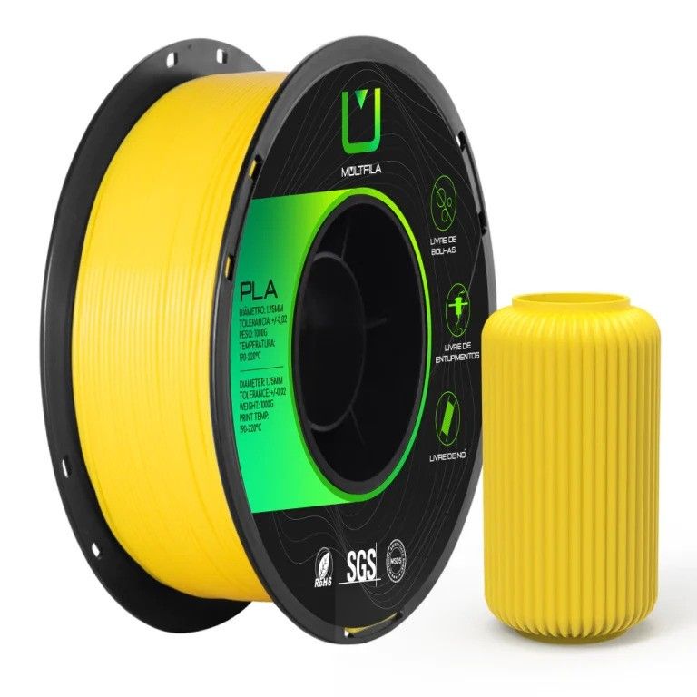 Filamento Multfila PLA Amarelo 1 kg