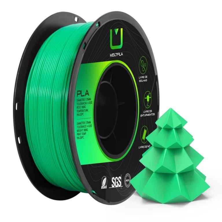 Filamento Multfila PLA Verde 1 kg