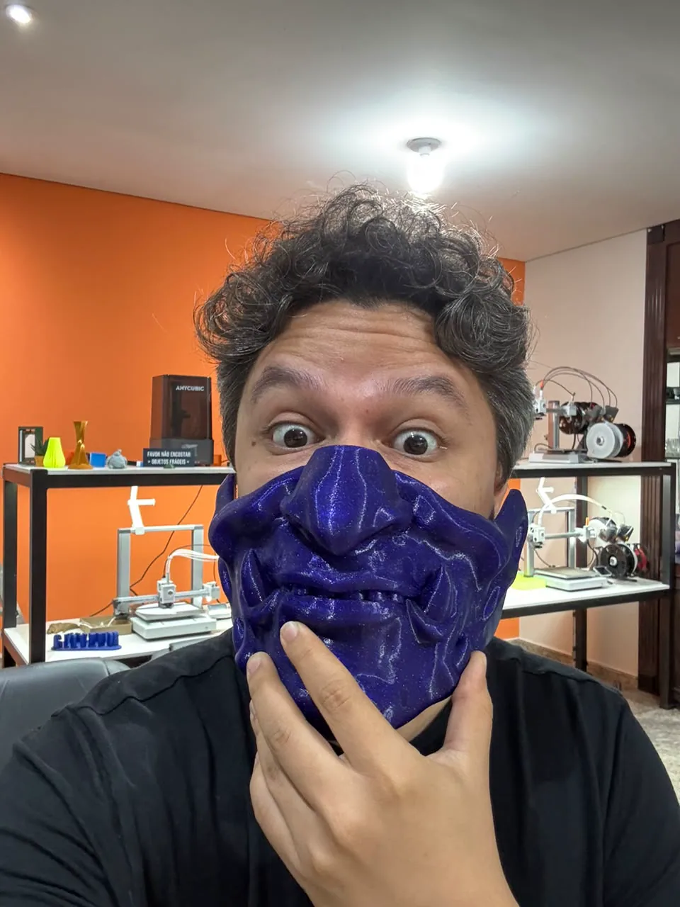 Máscara personalizada impressa pela Casa 3D